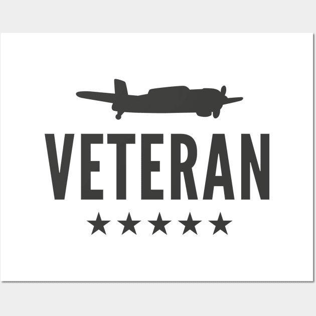 Veteran Bomber Plane World War II Wall Art by notami